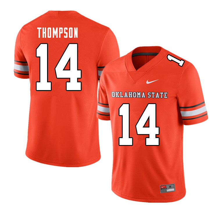 Men #14 Peyton Thompson Oklahoma State Cowboys College Football Jerseys Sale-Alternate Orange